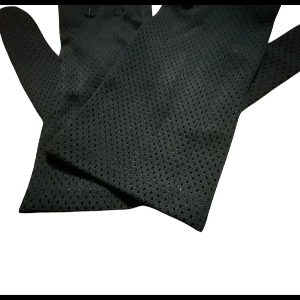 FAB 1950’s Vintage Black Perforated Dress Gloves, Wrist Length & Lightweight
